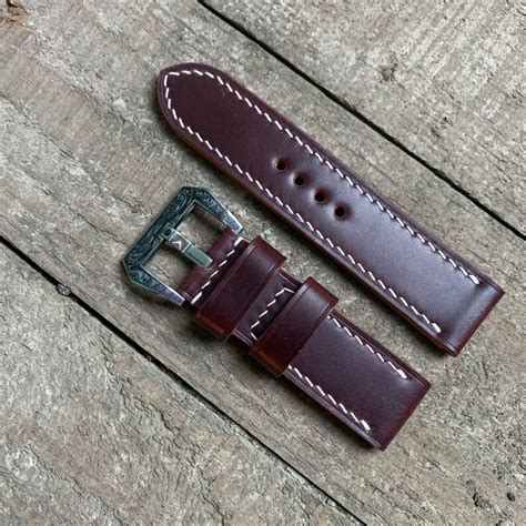 panerai shell cordovan strap watch band|daluca cordovan watch strap.